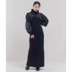 ショッピングスパンコール ワンピース クラックスパンコールニットワンピース