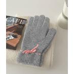 перчатки [M2SUQARED/ M two квадратное ] вязаный лента перчатка / перчатки женский 