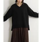 チュニック ザックリVネックチュニック