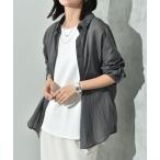 ブラウス シャツ シアー長袖シャツ 