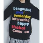 ショッピングバラ ニット セーター マルチカラーロゴニット レディース