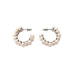 ピアス ワイドフープパールピアス レディース