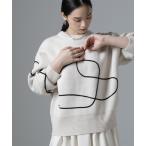 ニット セーター 線柄ニットプルオーバー レディース