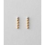 ピアス ピアス ボールチェーン コンビカラー レディース