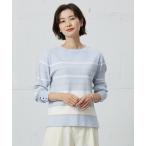 ニット セーター 「洗える」Rayon Stretch Border ニット レディース