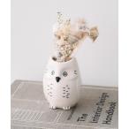 花瓶 シナリー モチーフフラワーベース ネコ/フクロウ