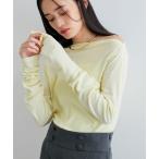 tシャツ 「洗える」ドレープオフショルダーロングTシャツ レディース