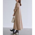 ワンピース バルーンスリーブニットワンピース 「低身長・小柄女性」