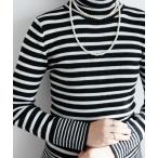 ニット セーター リブタートルニット レディース