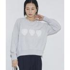 トレーナー スウェット Firsthand/ファーストハンド オーガニックコットン ハートアップリケ ラグランスウェット レディース