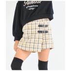 スカート ベルトデザイン ツイード 