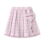 スカート ハートポーチつきチェックプリーツスカート キッズ 子供服 女の子