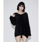 ショッピングニットワンピ ニット セーター Round Neck Shaggy Knit / ラウンドネックシャギーニット ミニワンピ レディース
