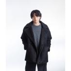 pコート ピーコート 「White Line」 シャギー ハーフ コート メンズ レディース