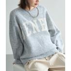 ニット セーター ジャガードロゴニット レディース