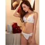 ショッピングブラジャー ショーツ セット ブラジャー ショーツセット 3点セット ナチュラル プティ エンブロイダリー ブラジャー ＆ バック透け フルバック ＆ Tバック ショーツ