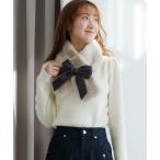 マフラー ストール リボンファーマフラー レディース