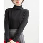 tシャツ 吸湿発熱加工タートルネックカットソー レディース