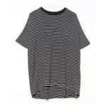「KIIT」 ボーダー柄半袖Tシャツ 1 ブラック メンズ