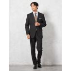 セレモニースーツ セットアップ 「上下ウォッシャブル」スーツ 2つボタン ノータック イージーケア マイクロチェック ビバリーヒルズポロクラブ 通年