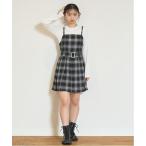 ワンピース チェックジャンスカ キッズ 子供服 女の子