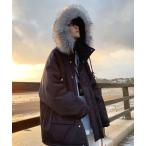 ダウンジャケット ダウン 「NOWLE」ファーフード付き 中綿 キルティング ジップブルゾン メンズ