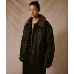 ショッピングファー コート ジャケット leather/fur faux reversible flight jacket / フェイクレザーファー2wayリバーシブルフ