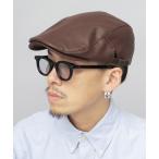 ショッピングハンチング 帽子 ベレー帽 合成皮革（レザー調） ハンチング メンズ レディース