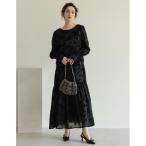 ワンピース 「2024-25 WINTER COLLECTION」「MEISM by Re_EDIT」「低身長サイズ有」花柄orドットフロッキーオーガ