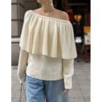 ニット セーター 「2024-25 WINTER COLLECTION」「MEISM by Re_EDIT」3WAYラッフルフリルニットプルオーバー