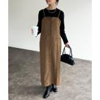 ショッピングミモレ丈 ワンピース Iラインキャミワンピース×ニットプルオーバー