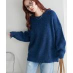 ショッピングチュニック ニット セーター 「WEB限定」ミックス糸チュニックプルオーバー レディース