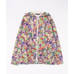 パーカー ＆nd(アンド)ダブルジップフレンチガーリー花柄ポンチフーディー メンズ レディース