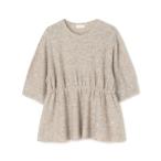 ショッピングスパンコール ニット セーター ラメスパンコールモヘヤ ペプラムプルオーバー レディース