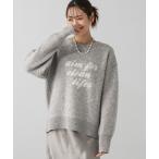 ニット セーター フワフワHugmeロゴプルオーバー/147156 レディース