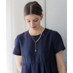 ネックレス 「APPLAUDIR」ガラスパール チェーンコンビ ネックレス レディース