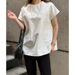 tシャツ ライトダンボールドッキングドロストヘムプルオーバー レディース