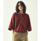 トレーナー スウェット 「KHA_KI / カーキ」 ハーフジップスウェットシャツ HALF ZIP SWEAT SHIRTS レディース