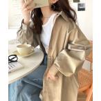 シャツワンピース これ一枚でアウターとしても活躍♪綿100%ロングシャツワンピース(長袖)