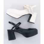 パンプス 厚底バックスリングパンプス　8990011