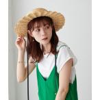 「Casselini」 ストローハット FREE ベージュ レディース