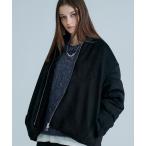 ブルゾン アウター ルーズシルエットフェイクスウェードパデッドジャケット メンズ レディース