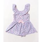 水着 「marie claire」小花柄編上げAライン/水着/ガールズ/キッズ キッズ 子供 女の子