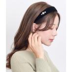カチューシャ ZOZOTOWN限定 パールビジュー付きベロアカチューシャ