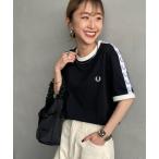 tシャツ 「FRED PERRY/フレッドペリー」 トラックテープ ショートスリーブリンガーTシャツ レディース メンズ
