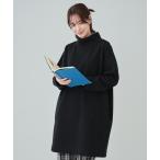 チュニック 「S-LL」裏起毛であったか スタンドカラーコクーンチュニック「SHOO WARM」