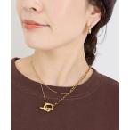 ネックレス 2連モチーフチェーンネックレス レディース