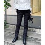 パンツ ポケットフリル付きダウンパンツ レディース