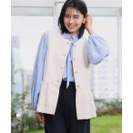 ショッピングセレモニー ベスト ジレ 「ONOFF活躍/セレモニー」ツイードペプラムジレ/洗える レディース