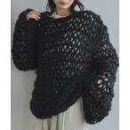 ニット セーター 「ハンドウォッシャブル」ハンドニットプルオーバー レディース